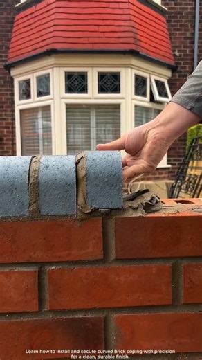 Master Brick Coping Installation #Shorts#Brickwork#BrickCoping
