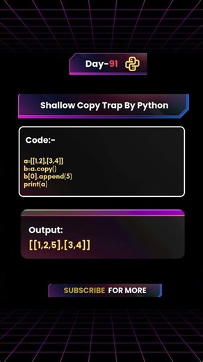 This Python Copy Mistake Will Shock You ⚠️ #shorts