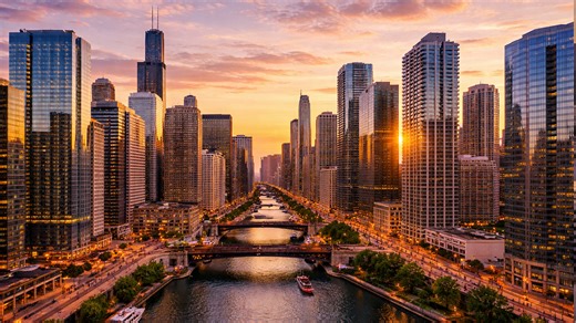 El impresionante skyline de Chicago visto desde el aire