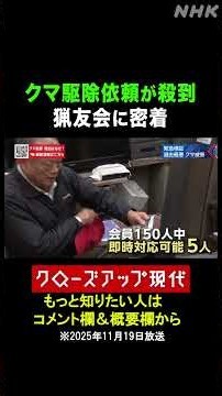 クマ駆除依頼が殺到…猟友会の限界とは【クロ現】| NHK | #shorts