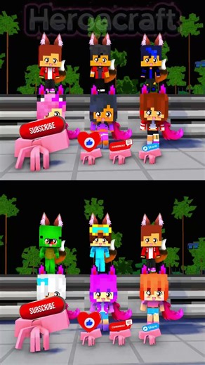 🐺🐔 Who’s Your Favorite? Cute Wolf Chicken Wing Dance! 💃 Team Aphmau vs Team Zoey 😍 Minecraft#shorts