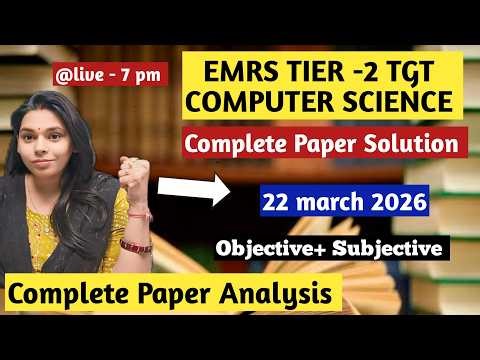 EMRS TIER -2 TGT COMPUTER SCIENCE COMPLETE PAPER SOLUTION #nsclasses #emrs