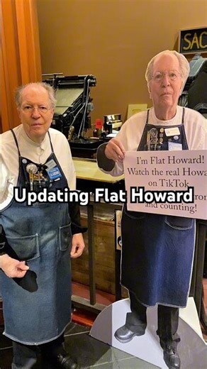 Howard prints an update for Flat Howard in the print shop at the Sacramento History Museum