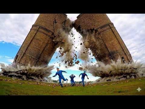 Demolition Idiots: Massive Silo & Water Tower Fall WRONG WAY | Dangerous Building Implosion #24