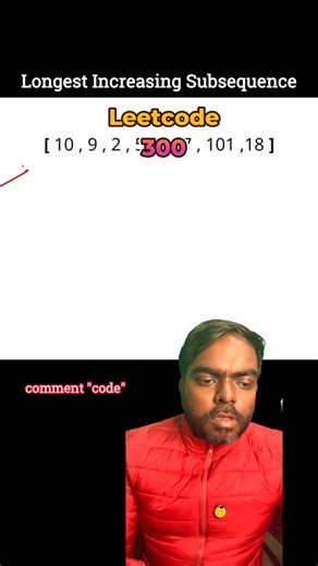 Rakesh Kumar on Instagram: "Longest Increasing Subsequence | Leetcode 300 #dsa #coding #softwaredeveloper #backenddeveloper #softwareengineer"