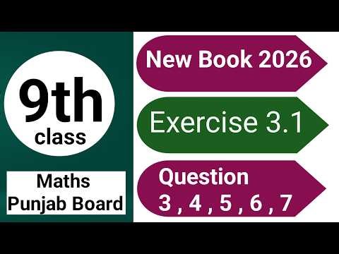Class 9th Math New Book Exercise 3.1 Question 3,4,5,6,7