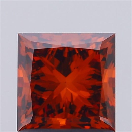 1.07 CT Princess Cut Orange Diamond | IGI Certified Lab Grown Loose Gemstone - Etsy