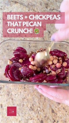 Beet & Chickpea Salad with Pecans 🥗 The Crunch Makes It! #shorts