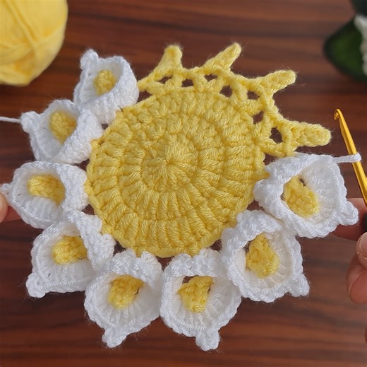 Flover Coaster Crochet Tutorial | Step by Step Flower Coaster for Beginners #fblifestyle | Crochet knitting love