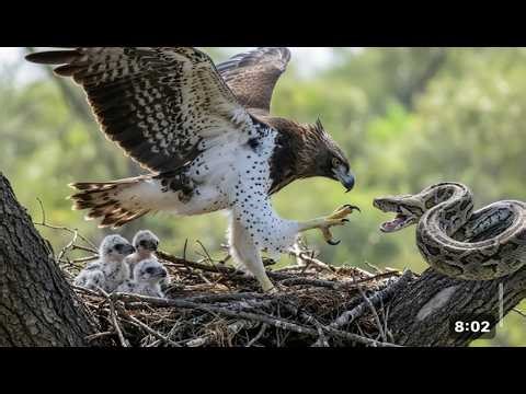 Giant Python's Brutal Attack on Philippine Eagle's Nest — Mother Furious at the Last Second!