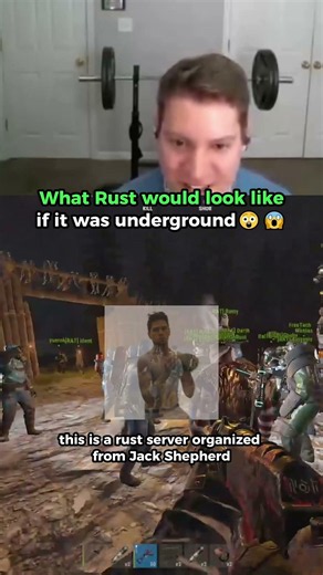 Rust BUT underground 🫢😳 #rustconsole #jackshephard #rustpc #rustgame #rustplayermodel