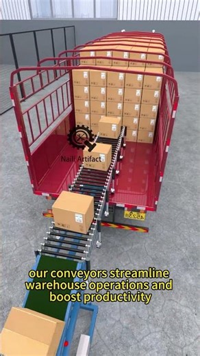 Efficient Unloading in Action – Watch Our Conveyor at Work!#LoadingUnloading#LogisticsSolutions