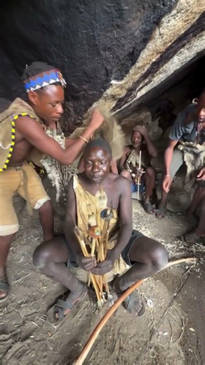 Hadzabe tribe bushmen picked their new leader, one and only Chabba 😍