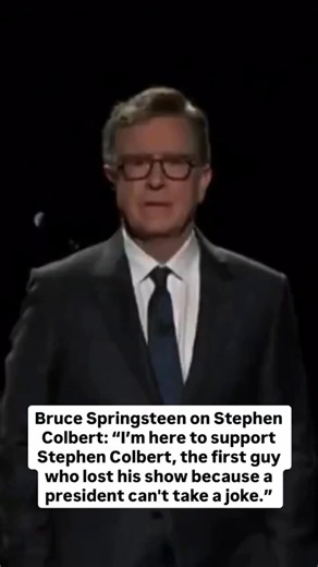 Bruce Springsteen DEFENDS Colbert Against Trump 😳 #Colbert #Trump #Politics