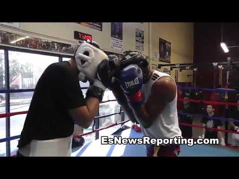 15 YEAR OLD DAVID BEANVIDEZ SPARRING A BOXING SATR AT RGBA EsNews Boxing