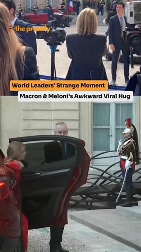 Macron & Meloni’s Awkward Hug Goes Viral 😳 World Leaders’ Strange Moment Caught on Camera