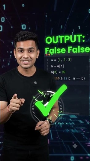 🐍 Python Interview Question #8 🔥 | is vs == Advanced Python Trap! 😱 #Shorts