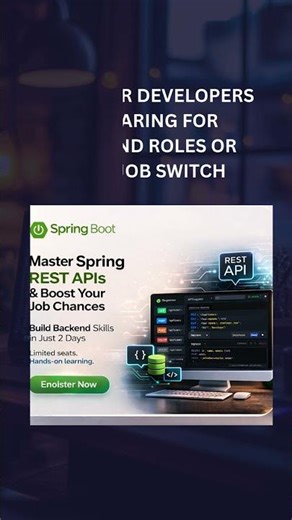 Build a real Spring Boot REST API in just 2 days 🚀 #springboot #springproject #javadeveloper #tech