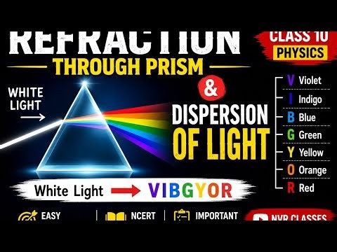 Refraction of light through prism & Dispersion of Light | Class 10 Science | CBSE & Bihar Board.