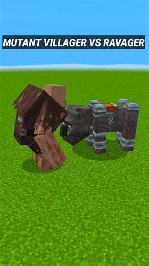 Mutant Villager vs Ravager in Minecraft