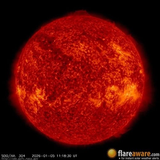 4 Jan - 5 Jan: 24 Hour Solar Activity (Earth Facing; Solar Storm, Sunspot, Solar Flare, CME)
