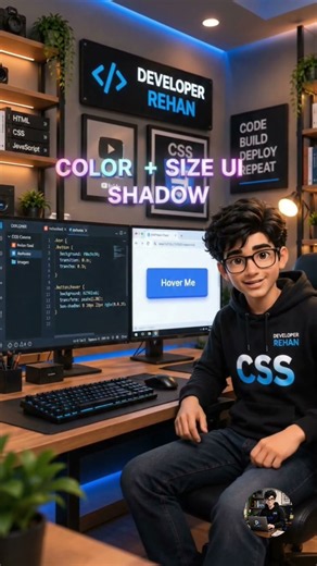 Day 37 - CSS Hover Effects & Interactive UI 🔥 | Learn Web Development 💻 #coding #css