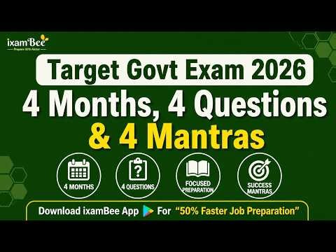 Target Government Jobs in 2026 | 4 Months, 4 Exams, 4 Questions & 4 Mantras - By Kailash Sir