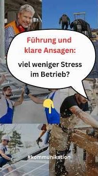 Führung und klare Ansagen bedeuten viel weniger Stress im Betrieb! #geschäftsführung