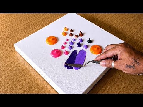 Easy Acrylic Painting For Beginners / Abstract Painting Technique