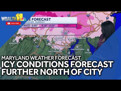Icy conditions expected further north