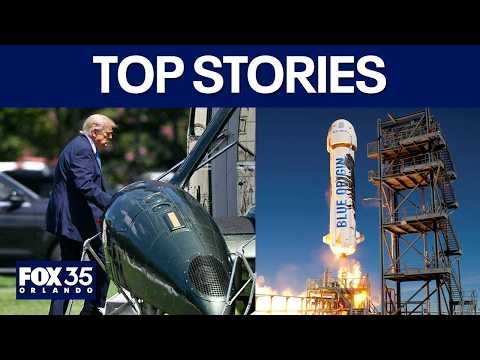 LIVE: New details on the Blue Origin rocket explosion, Trump's helicopter's close call with a plane