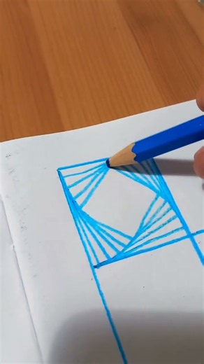 💙 How to draw blue art easy #art #howto #drawing