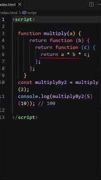 Currying in JavaScript Explained in 30 Seconds 🔥 | Easy Concept