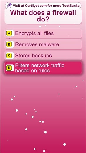 What does a firewall do?#NetworkPlus #Firewall #ExamPrep