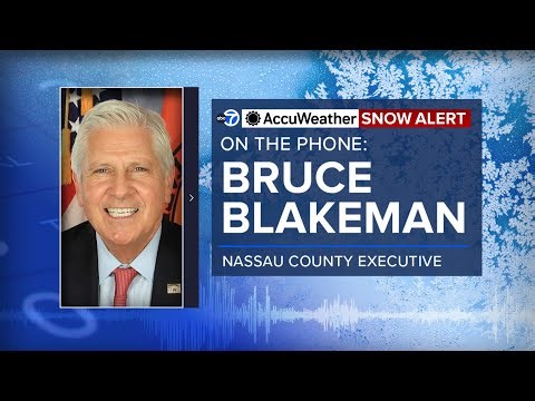 Nassau County Exec. Bruce Blakeman reacts to winter storm