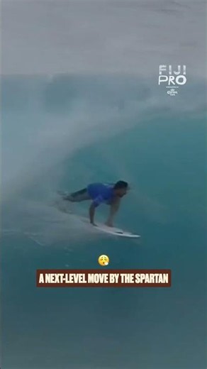 The kind of stuff you don't see every day, vintage @michelbourez pulling a Spartan at the #FijiPro