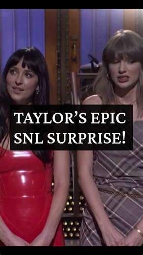 Taylor Swift Surprises Dakota Johnson on SNL! #taylorswift #shorts #traviskelce