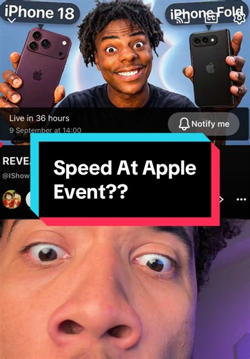 Is speed streaming the IPhone event?? #carterpcs #tech #iphone18 #speed