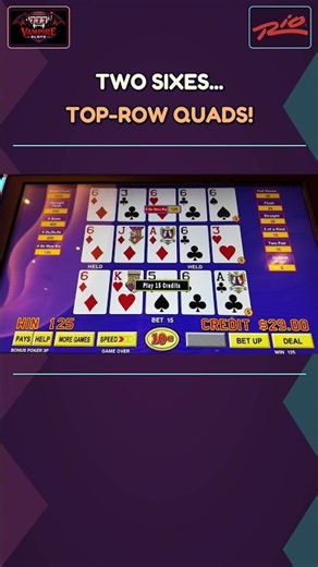 Two Sixes, Three Chances… QUADS! 🎲 | Rio Video Poker