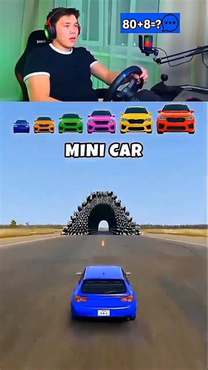 Big & Small cars vs Rocks tunnel - BeamNG.Drive