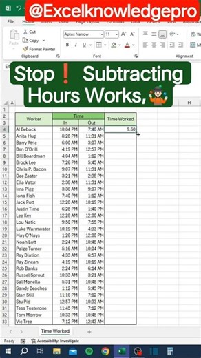 Calculate Work Hours in Seconds in Excel ⚡ | Easy Formula Trick (No Mistakes!)