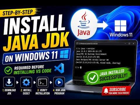 How to Install Java on Windows 11 in a very easy way(Running a java program too)