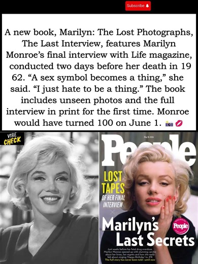 Marilyn Monroe’s Final Interview “Most People Really Don’t Know Me” 2