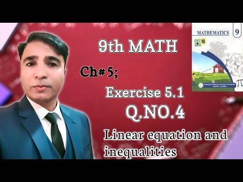 Exercise 5.1 Class 9 Chapter 5 New Book Math|| Unit 5 Linear equation & Inequalities|| PCTB||