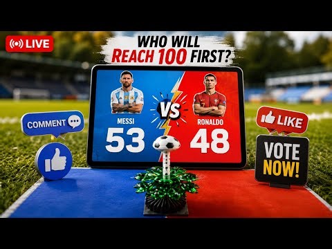 Ronaldo vs Messi | First To 100 Wins The World Cup Trophy! 🏆 Live 13