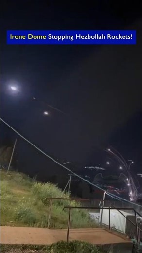 Hezbollah Rocket Attack in Northern Israel : Massive Interceptor Launch