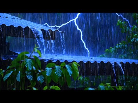 Deep Sleep Instantly with Heavy Rain & Booming Thunder on Roof Sounds