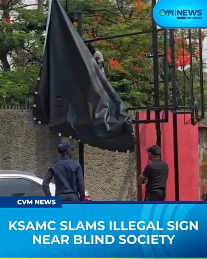 The Kingston and St Andrew Municipal Corporation is condemning the installation of an illegal sign near the Jamaica Society for the Blind, saying it poses a serious danger to visually impaired pedestrians and must be removed immediately, with those responsible held accountable.