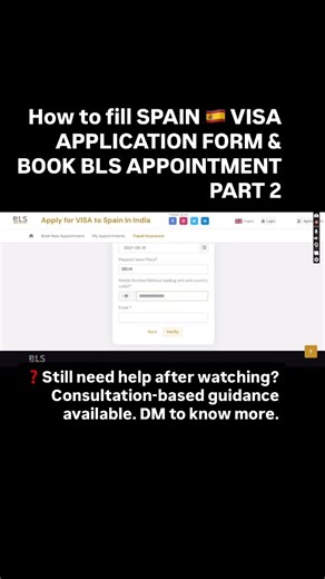Atul Traveller on Instagram: "Spain Schengen Visa 🇪🇸 | Correct Form Filling + BLS Booking (Avoid Rejection)Spain Schengen Visa 🇪🇸 | Full Process Explained 👇 In this video, I explain: ✔️ How to fill Spain visa application form correctly ✔️ How to book BLS Spain appointment step-by-step ✔️ Common mistakes that cause visa rejection ✔️ Real tips based on actual travel experience ❌ No agent ❌ No fake promises ✅ Practical & honest guidance 📌 Save this reel before applying 📌 Share with someone p