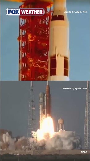 Side-By-Side: Apollo 11 & Aretemis II Missions Launch To The Moon